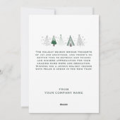 ビジネスお洒落・クリスマス・クライアントのお客様 シーズンカード (裏面)