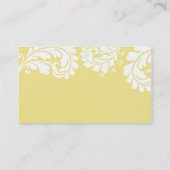 ビジネスかわいらしカーはっきりしたドのレモン黄色 名刺 (裏面)