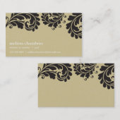 ビジネスかわいらしカーはっきりしたドの金ゴールドブラック 名刺 (正面/裏面)