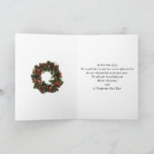 ビジネスが送信するクリスマスリース シーズンカード (内部)