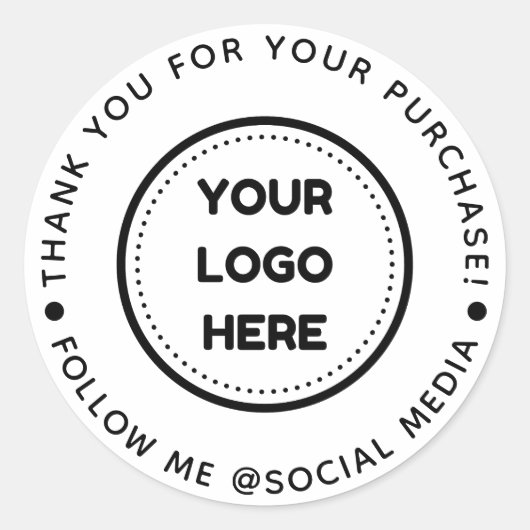 ビジネスご購入ありがとうステッカー ラウンドシール (正面)