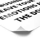 ビジネスだ。ドア離れの感情よ。 フォトプリント            (角)