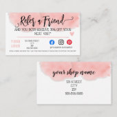 ビジネスとは友人のマーケティング割引 紹介カード (正面/裏面)