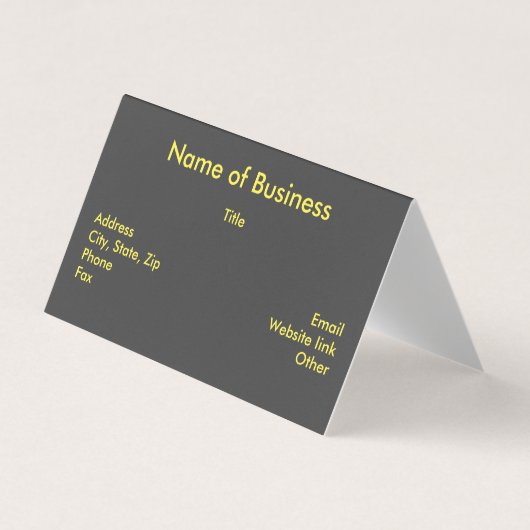 ビジネスと情報のシンプルな名前、ZSSG 名刺 (正面)