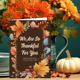 ビジネスに感謝する感謝祭離れのあり カード