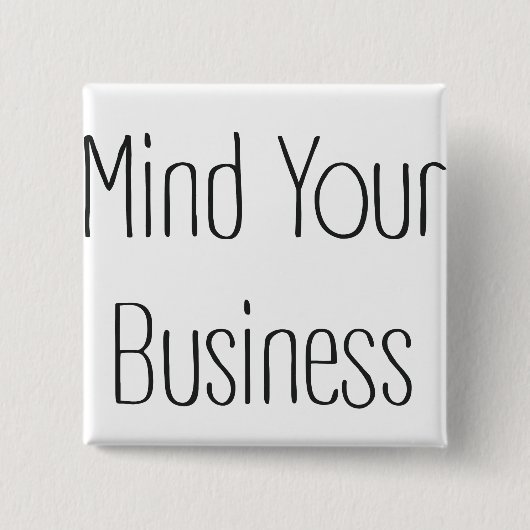 ビジネスに注意 缶バッジ (正面)