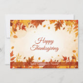 ビジネスのお客様に感謝する秋の色 シーズンカード (正面)