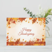 ビジネスのお客様に感謝する秋の色 シーズンカード (スタンド正面)