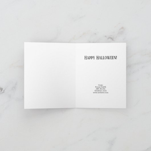 ビジネスのお客様のハロウィーン カード (内部)