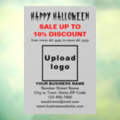ビジネスのためのハロウィンセール - 灰色の窓用貼り紙 ウィンドウサイン (シート3)