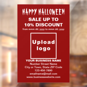 ビジネスのためのハロウィンセール 赤い窓用装飾シール ウィンドウサイン