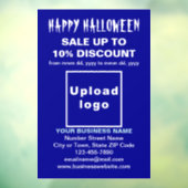 ビジネスのためのハロウィンセール - 青い窓の装飾シール ウィンドウサイン (シート3)