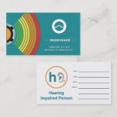 ビジネスのための聴覚障害IDカード 名刺 (正面/裏面)