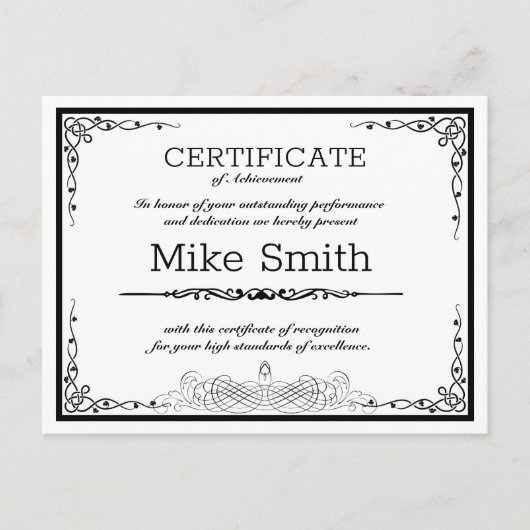 ビジネスのための証明書 案内ポストカード (正面)