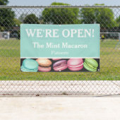 ビジネスのオープン |マカロンフランスのパティスリー造幣局 横断幕 (インサイチュ)