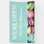 ビジネスのオープン |マカロンフランスのパティスリー造幣局 横断幕 (縦)