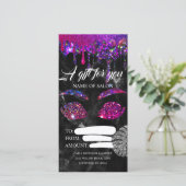 ビジネスのギフト証明書ピンクの金ゴールドグリッターゲート (スタンド正面)