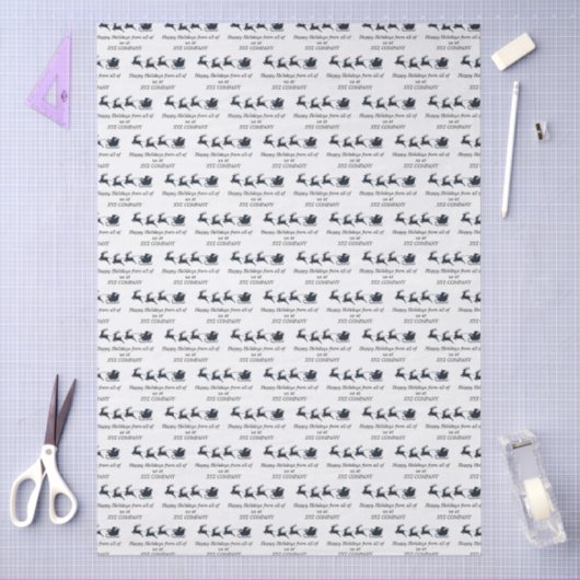 ビジネスのクライアントまたは従業員のクリスマスプレゼントのラップ 薄葉紙 (クラフト)