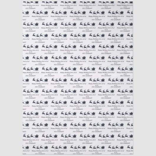 ビジネスのクライアントまたは従業員のクリスマスプレゼントのラップ 薄葉紙 (正面)