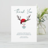 ビジネスのクリスマスカスタマーに感謝トナカイ シーズンカード (スタンド正面)