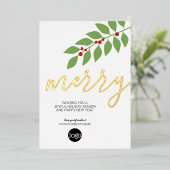 ビジネスのクリスマスグリーティメリーング – - 箔シーズンカード (立ち正面)