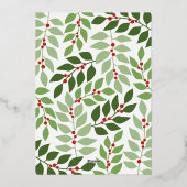 ビジネスのクリスマスグリーティメリーング – - 箔シーズンカード (裏面)