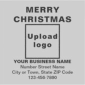 ビジネスのクリスマスグリーティングオングレースクエアビニル シール (正面)