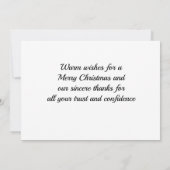 ビジネスのクリスマスサンキューウィンターランドスケープ サンキューカード (裏面)
