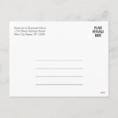 ビジネスのクリスマスサークル緑の格子模様 – 最も幸せ シーズンポストカード (裏面)