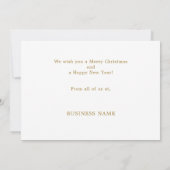 ビジネスのクリスマスフォト幾何学的金ゴールド モダン シーズンカード (裏面)