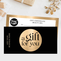 ビジネスのクリスマスブラック金ゴールドギフト証明書