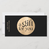 ビジネスのクリスマスブラック金ゴールドギフト証明書 (正面)