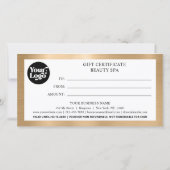 ビジネスのクリスマスブラック金ゴールドギフト証明書 (裏面)