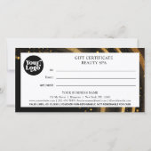 ビジネスのクリスマスプレゼント証明書のモダン伝票 (裏面)