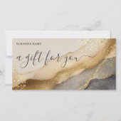 ビジネスのクリスマスプレゼント証明書ベージュバウチャー (正面)