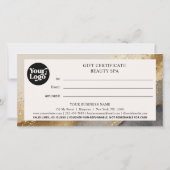 ビジネスのクリスマスプレゼント証明書ベージュバウチャー (裏面)
