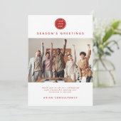 ビジネスのクリスマスモダンチ企業のーム |赤 シーズンカード (スタンド正面)