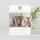 ビジネスのクリスマスモダンチ企業のーム |金ゴールド シーズンカード (スタンド正面)