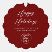 ビジネスのクリスマス休暇 オーナメントカード (正面)