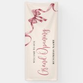 ビジネスのグランドオープンを祝う モダンなリボン式のお披露目 横断幕 (縦)