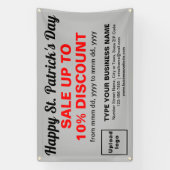 ビジネスのサンパトリック販売のグレーの長方形 横断幕 (縦)