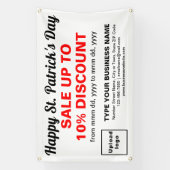 ビジネスのサンパトリック販売の白い四角形 横断幕 (縦)