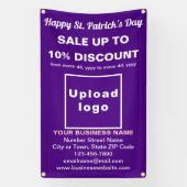 ビジネスのサンパトリック販売の紫色のバナー 横断幕 (縦)