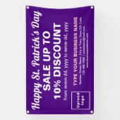 ビジネスのサンパトリック販売の紫色の四角形 横断幕 (縦)