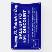 ビジネスのサンパトリック販売の青い四角形 横断幕 (縦)