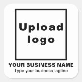 ビジネスのタグラインのホワイトスクエアステッカー スクエアシール (正面)