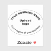 ビジネスのタグラインの白い楕円の形ビニールシール シール (シート)