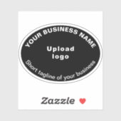 ビジネスのタグラインの黒い楕円の形状ビニールシール シール (シート)