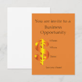 ビジネスのチャンスへの招待 招待状 (正面/裏面)