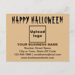 ビジネスのハロウィーンの挨拶(淡い茶色) ポストカード